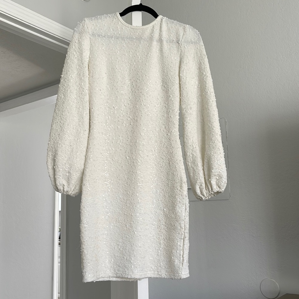 White sequin dress